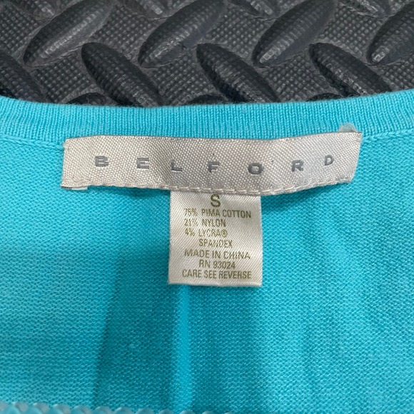 Belford Baby Blue Scoop Neck Tank Top Casual‎ Wear Women's Shirt Size Small - Picture 2 of 6